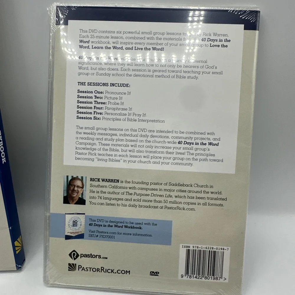 40 Days in the Word Love The Word Learn the Word Live The Word Workbook & DVD